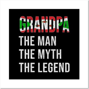 Grand Father Burundian Grandpa The Man The Myth The Legend - Gift for Burundian Dad With Roots From  Burundi Posters and Art